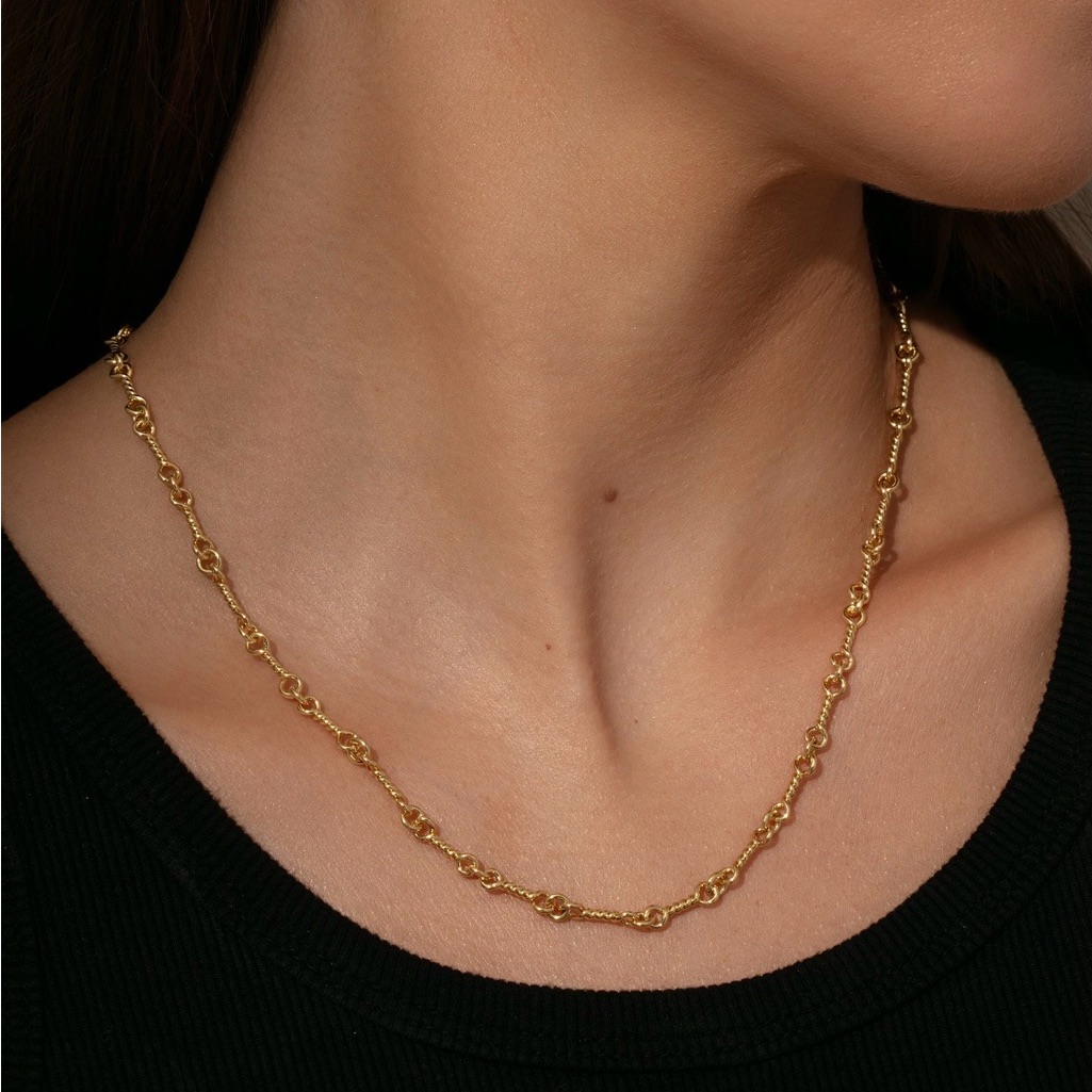 New Uncommon James Gold Break Free Chain Necklace.